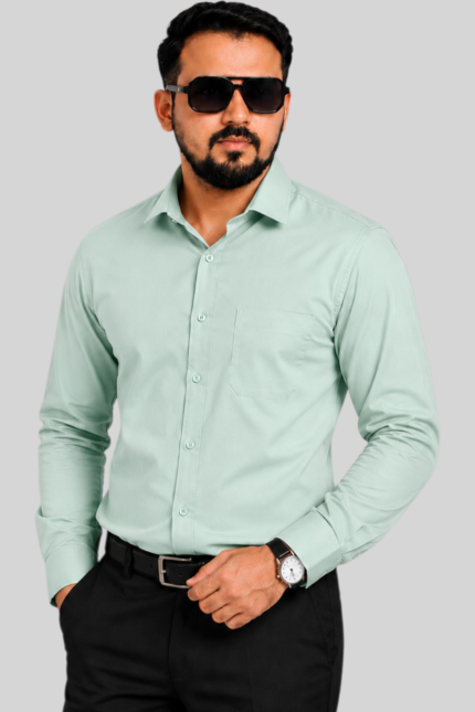 Mint Green Giza Cotton Shirt
