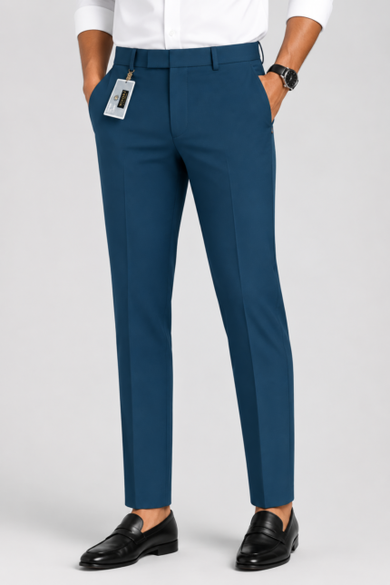 Royal Blue Adjustable Belt formal Pant